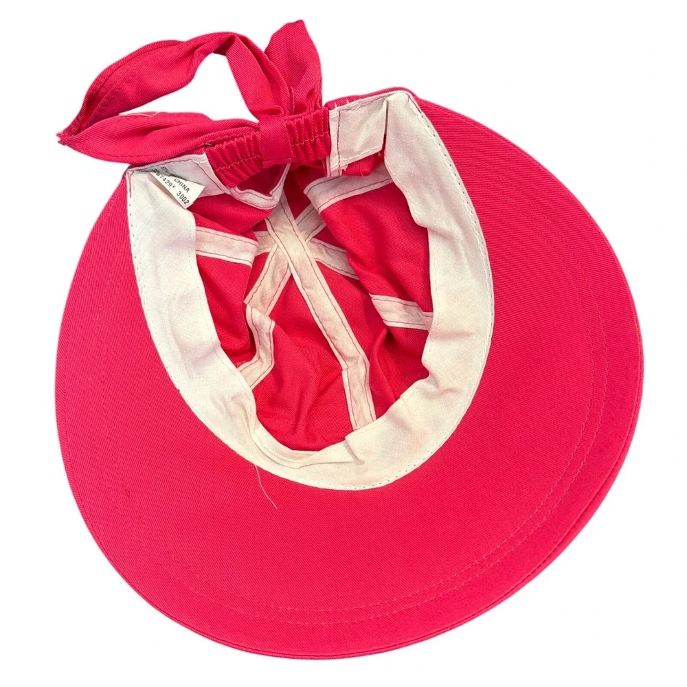 Vintage Pink Sun Hat Barbiecore Coastal Preppy Retro Casual Minimalist Travel